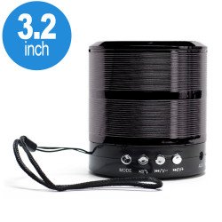 Metallic Design Portable Wireless Bluetooth Speaker 888 (Black)